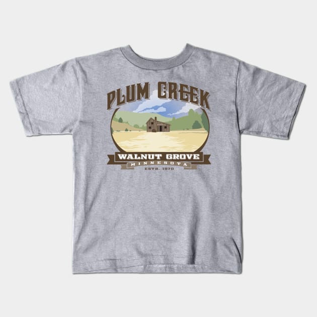 Walnut Grove Kids T-Shirt by MindsparkCreative